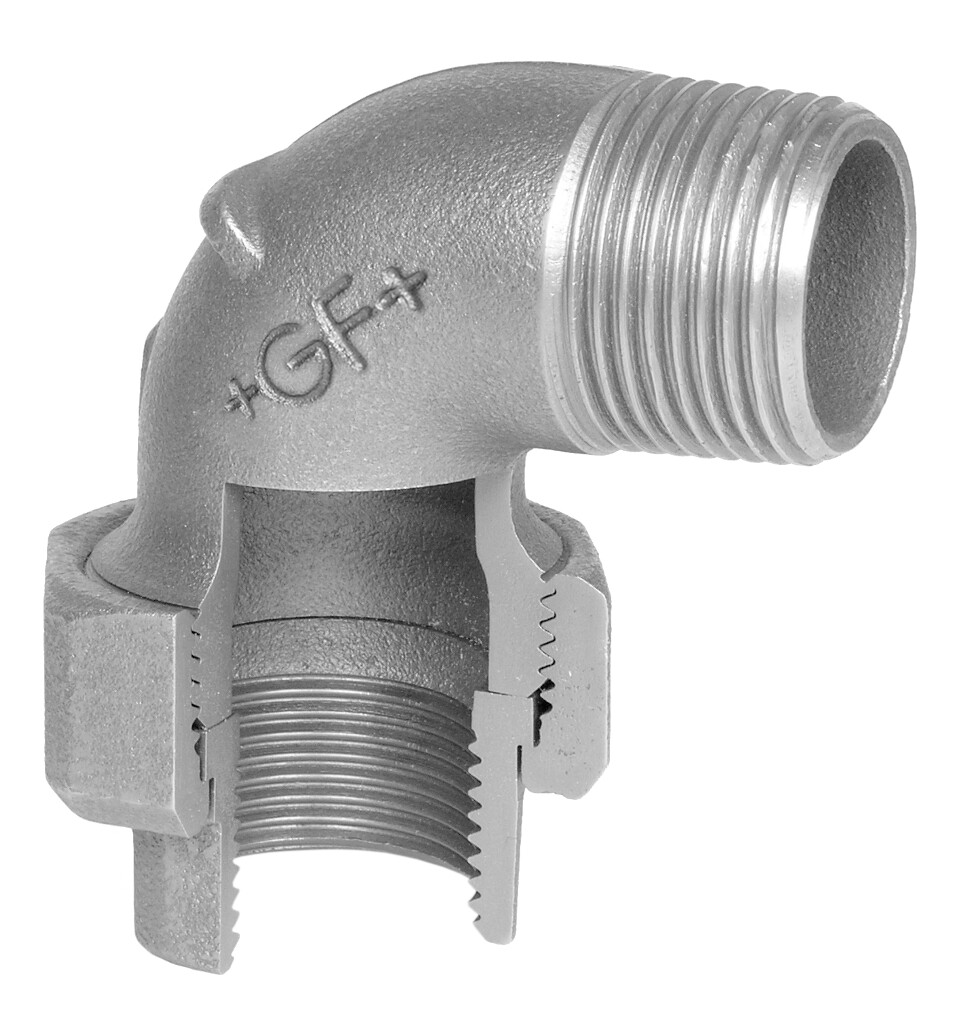 GF  100  Winkelver.    1/2" schwarz